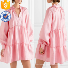 Lâche Fit Rose à Manches Longues Mini Manches Robe D&#39;été Fabrication En Gros Mode Femmes Vêtements (TA0329D)